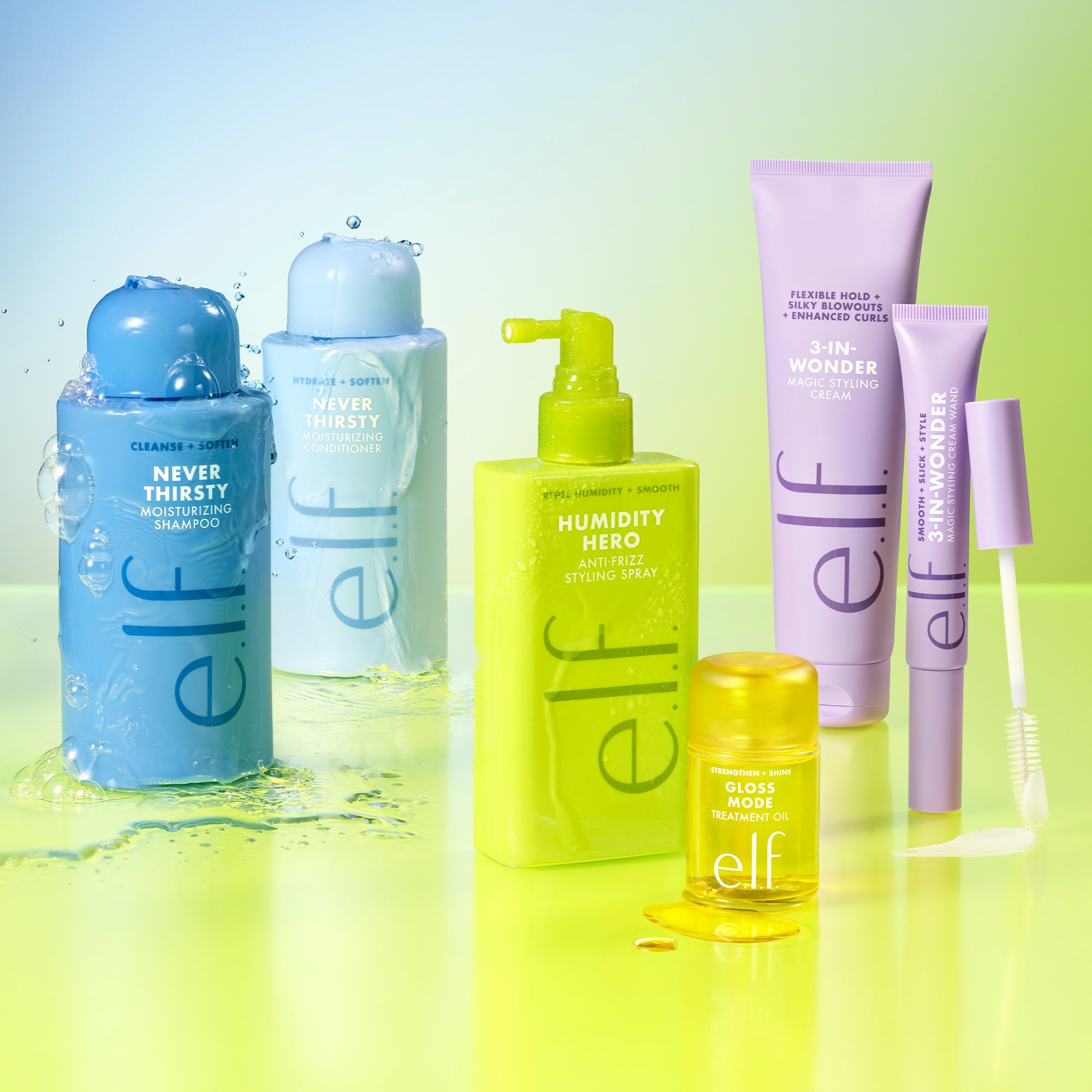 The new hair care collection of products by e.l.f.